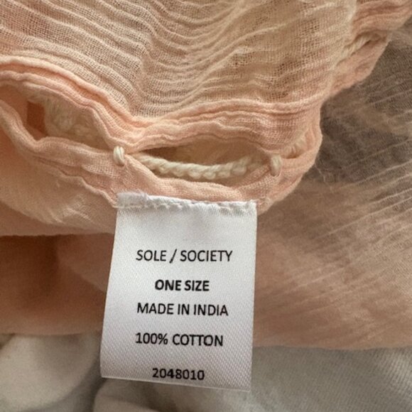 NEW! Sole Society Pink Rose Fringe Drape Kimono top O/S - Picture 5 of 5